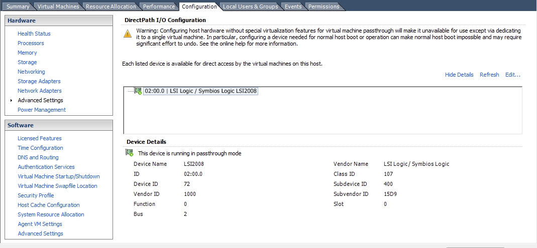 Manage storage using esxcli