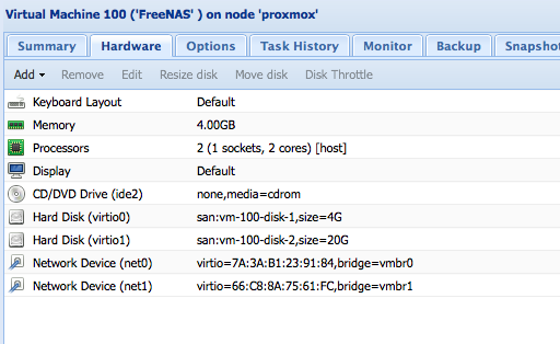 "FreeNAS VM Config"